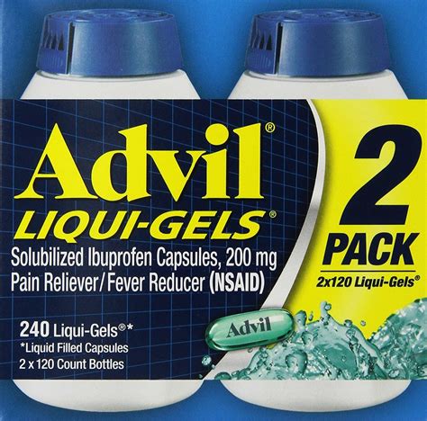 Advil Liquid Gels 240 Ct 149278 En Mercado Libre