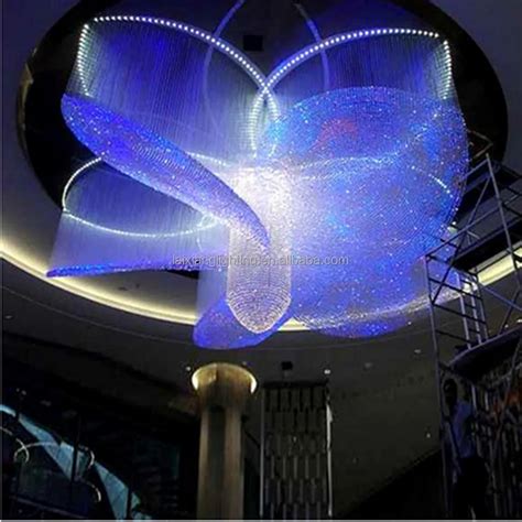 New Zhongshan Lighting Factory Plastic Rgb Flower Chandelier Led Fiber