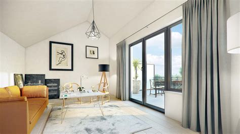 Scandinavian Style Attic Apartment Viscato 3d Visualization Studio