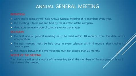 Types Of Meetings