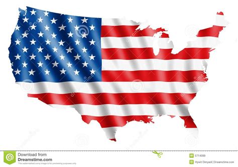 Map Of Usa With Flag Royalty Free Stock Images Image 5714099