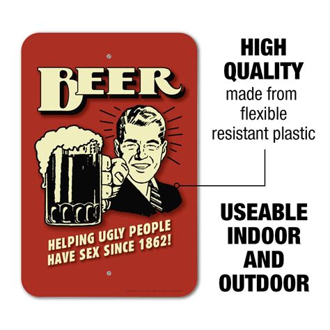 Beer Helping Ugly People Have Sex Since 1862 Funny Home Business Office Sign Ebay