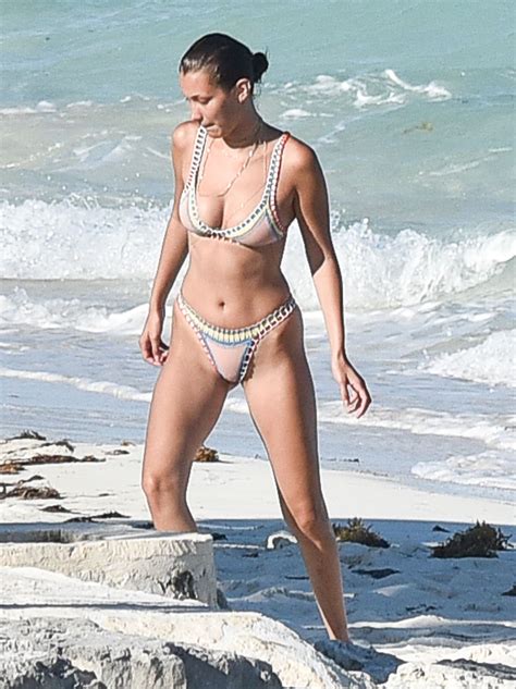 Bella Hadid In Bikini At A Beach In Turks And Caicos