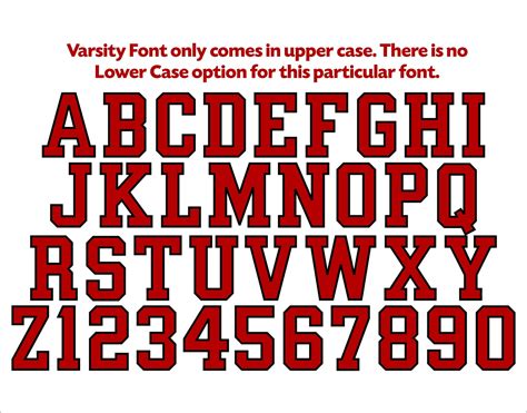 Varsity Font Dual Color Letters And Numbers Powercall Sirens Llc