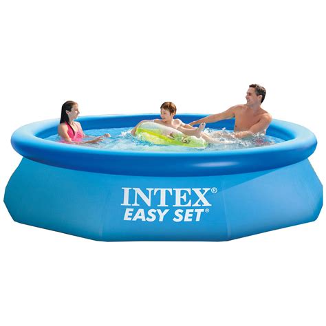 Intex 10ft X 30in Easy Set Inflatable Above Ground Swimming Pool With