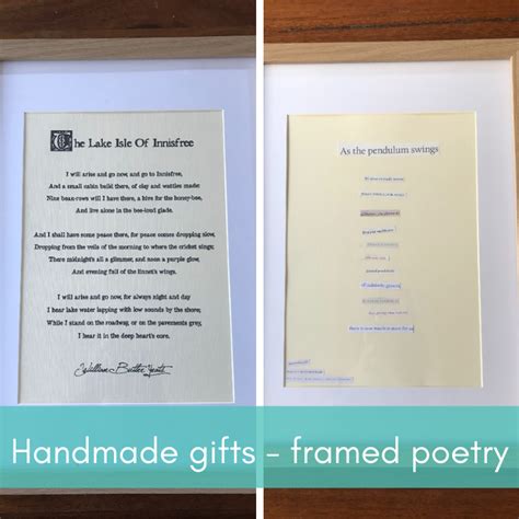 Handmade Christmas T Idea Framed Poetry Planning With Kids
