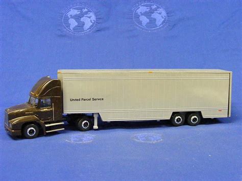 Buffalo Road Imports Tractor And Trailer Ups Truck Box Trailer Diecast