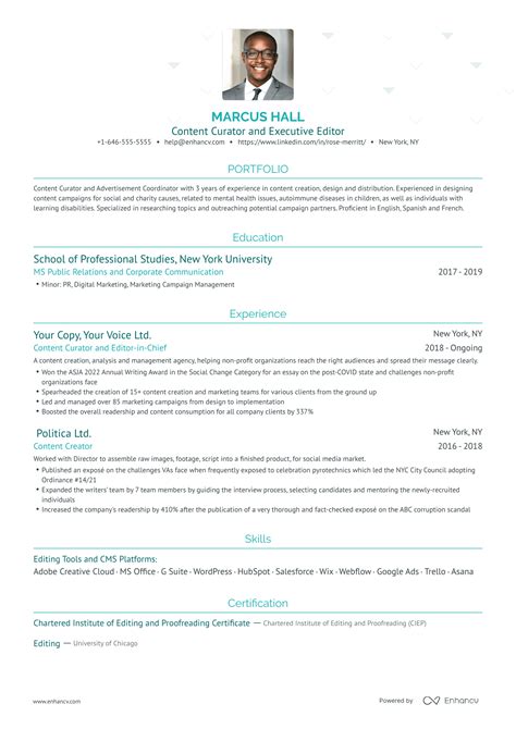 5 Editor Resume Examples And Guide For 2023