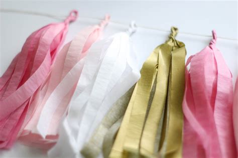 Pink Tissue Tassel Garland Glamfetti