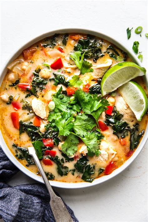 This post may contain affiliate links. Coconut Curry Soup with Chicken, Chickpeas and Hearty ...