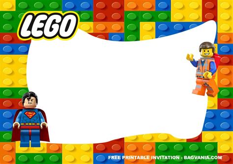 Free Printable Lego Superheroes Birthday Invitation Templates