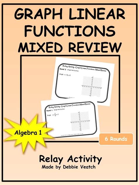 Graph Linear Functions Mixed Review Relay Activity Digital Distance