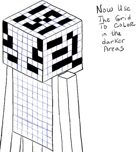 How To Draw Enderman From Minecraft Drawing Tutorial How To Draw Step