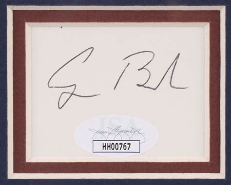 George H W Bush Signed 165x205 Custom Framed Cut Display Jsa Coa