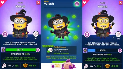 Despicable Me Minion Rush Witch Level Up Costume Gameplay Walkthrough