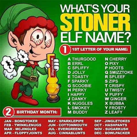 Whats Your Stoner Elf Name Ign Boards