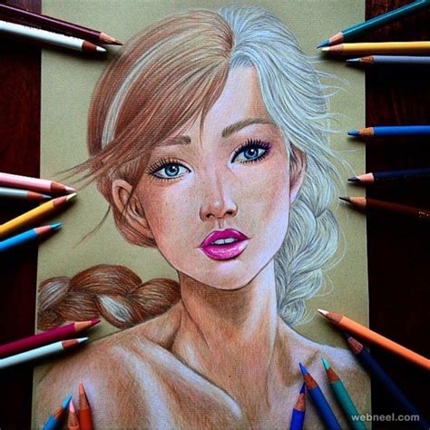 Girl Color Pencil Drawing By Dada16808