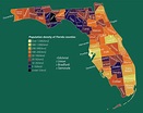 Florida Population By County Map Of Florida Usa Map Map | Images and ...