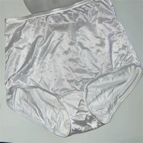 Vintage White Shadowline Panties Underwear Size 5 Sheer Nylon Full Brief 17042 799 Picclick