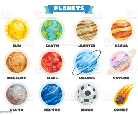 Colorful Planets Of Solar System Stock Illustration Download Image