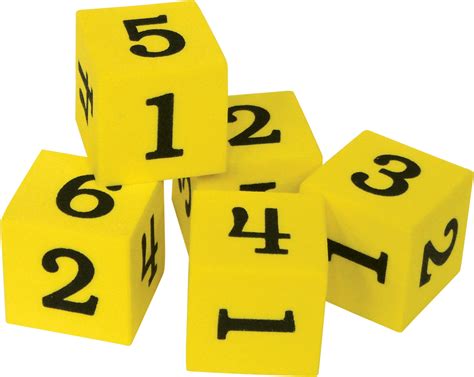 Foam Numbered Dice Numerals 1 6 Tcr20604 Teacher Created Resources