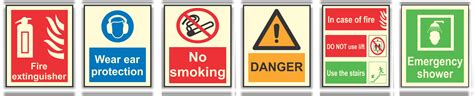 Importance relative to health and safety signs at workplace. Signages, Auto Glow Signages by Autolite Emergency ...