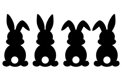 Bunny Silhouettes Bunny Silhouettes Pattern Bunny Svg By