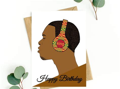 Black Man Birthday Card Black Male Black Son Greeting Card Etsy