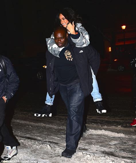 Rihanna Gets The Superstar Treatment As She Is Carried Over The Icy