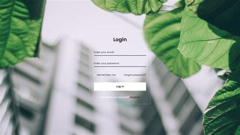 Glassmorphism Login Form Using HTML And CSS YouTube