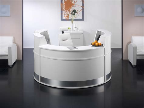 Uniflow Small Circular Reception Desk Modern And Stylish Tag Office
