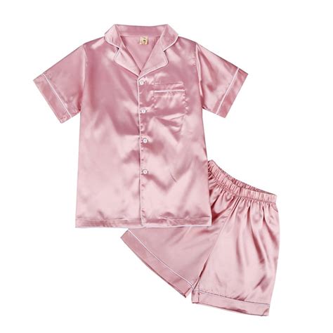 Funcee Kids Summer Cool Silk Short Pajamas Set Sleepwear Walmart