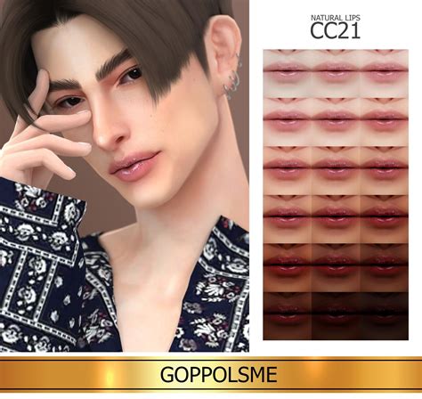 Sims 4 Cas Sims Cc Gold Lips The Sims4 Natural Lips Maxis Match