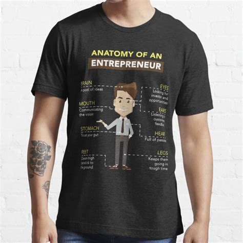 Anatomy Of An Entrepreneur T Shirt For Sale By Entrfacts Redbubble
