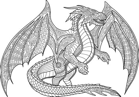 Coloring Pages Of Cool Dragons