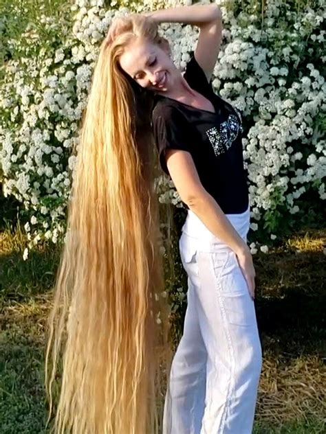 Video Super Long Blonde Hair And Wonderful Flowers Realrapunzels