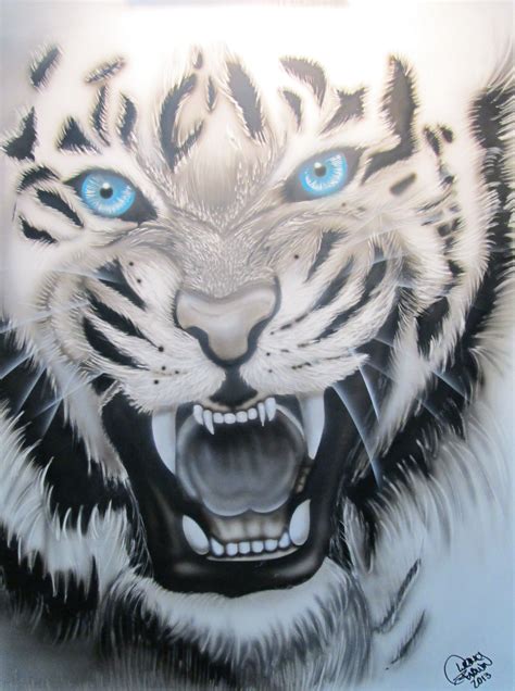 56 Wallpaper White Tiger Roaring Passatempo Samorim