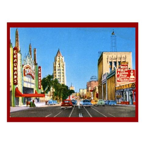 Hollywood Boulevard Los Angeles Vintage Postcard Zazzle