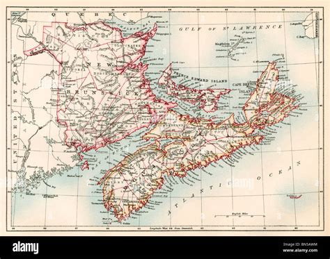 Map Of Maine Nova Scotia And Prince Edward Island