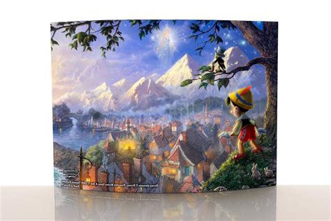 Thomas Kinkade Pinocchio Wishes Upon A Star Starfire Prints Curved