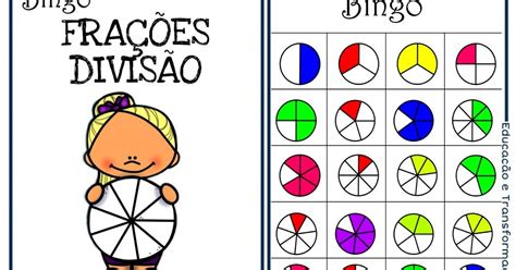 Cartelas De Bingo Para Trabalhar Divisão De Frações Bingo