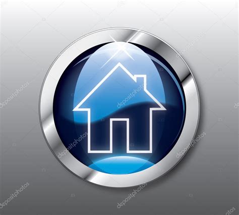 Blue Home Button Vector — Stock Vector © Joeart 6177978