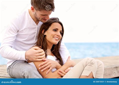 Couple Spending Time Together By The Sea Stock Image Image Of Ocean Adult 25873531