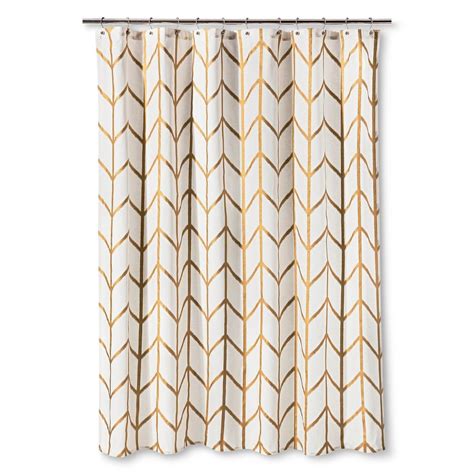 Threshold Shower Curtain Gold Ikat White Shower Curtain Curtains