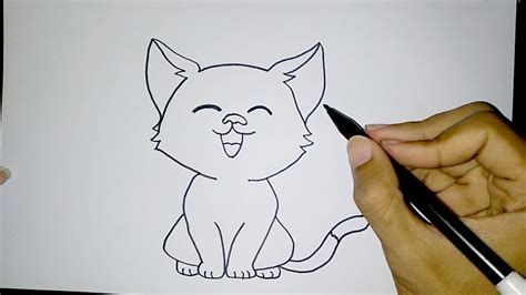 Halaman Unduh Untuk Cara Menggambar Kucing Lucu Sederhana How To Draw