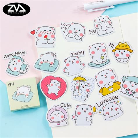 Buy 45pcspack Little Cute Paper Stickers Diary Decoration Kawaii Diy