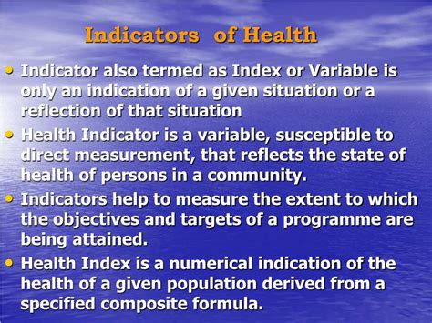 Ppt Health Indicators Powerpoint Presentation Free Download Id 5851835