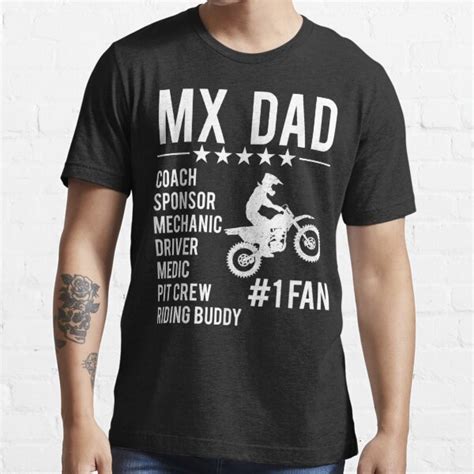 Funny Motocross Mx Dad 1 Fan Dirt Bike Coach Sponsor Braaap T Shirt