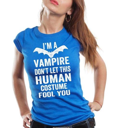 Halloween T Shirt Funny Halloween Party Vampire Costume Woman Etsy T Shirt Costumes Funny
