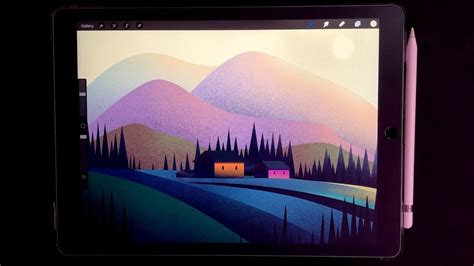 Procreate ️ How To Draw Landscape With Procreate Procrear 아이패드그림